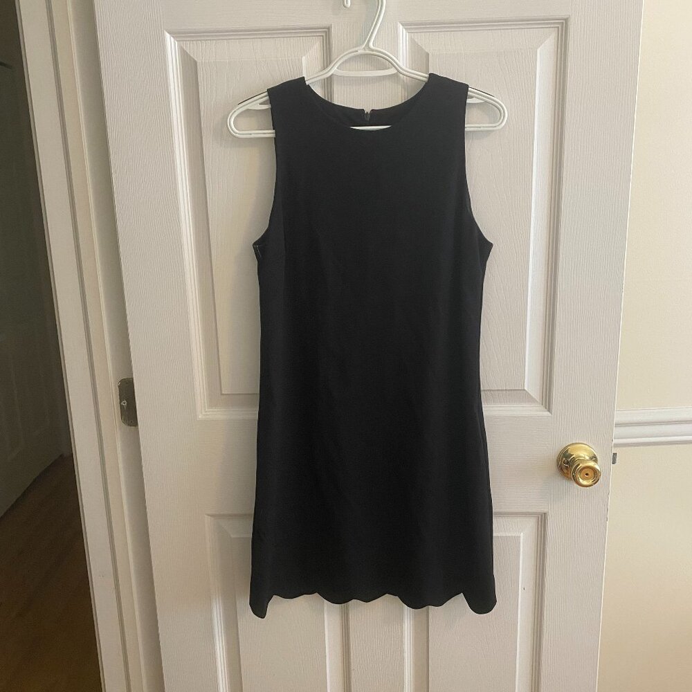 AQUA Loose Fitting Sleeveless Black Midi Dress with Back Zipper Size M